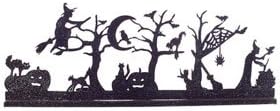Large Metal Tealight Screen Halloween Decoration - Spooky Scene