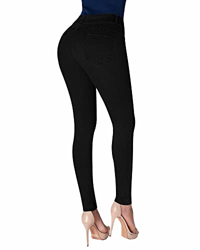 roswear Women’s High Waisted Stretchy Skinny Curvy Jeans Tummy Control Jeggings - Image 3