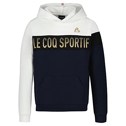 Le Coq Sportif Noel Hoody N°1 Sweatshirt à Capuche, Sky capt./New Opt White/Black, 14 Ans Mixte Enfant