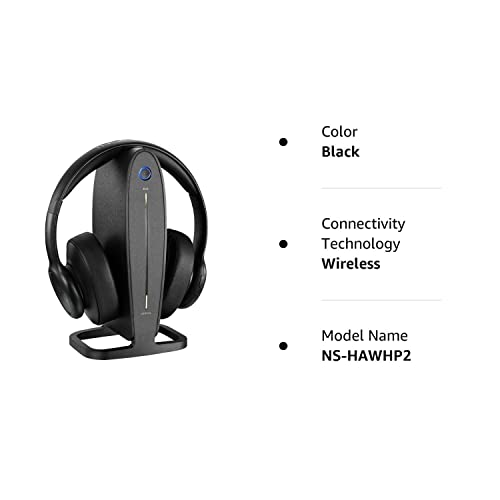 Insignia - NS-HAWHP2 RF Wireless Over-The-Ear Headphones - Black - Thumbnail 7
