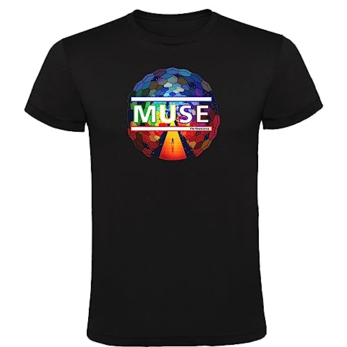 T-shirt Muse The Resistance Logo noir pour homme, 100 % coton, tailles S, M, L, XL, XXL manches...