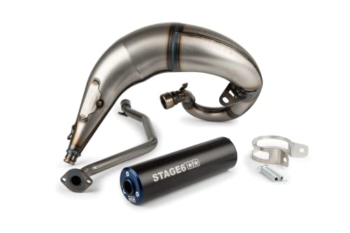Impianto di scarico Stage6 Streetrace high mount CNC blu/nero Beta RR 2012 / HM/Vent
