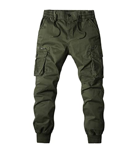 Pantalon tactique militaire homme avec multipoches cargo solides coloris vert authentique