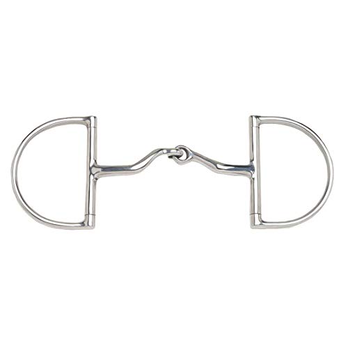 Korsteel Stainless Steel Jointed Dee Ring Snaffle Bit 5.5"