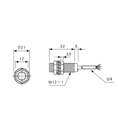 Sensor de acercamiento de 10mm NJK5002C con inducción magnética 6