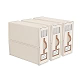 BigPonPon Juego de 3 sábanas plegables, organizadores y almacenamiento (tamaño King y Queen), organizadores de armario de tela de lino con ventana, caja de almacenamiento plegable para sábanas y