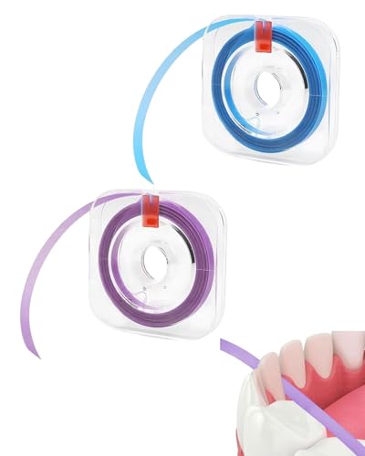 WINXMIN 2 Bände Zahnschleifpapier, zahn schleifpapier, Zahnpolierstreifen für Zahnzwischenräume, Polierstreifen Zähne 30μm / 50μm,Tiefenreinigung für Mundhygiene Reisefreundlich