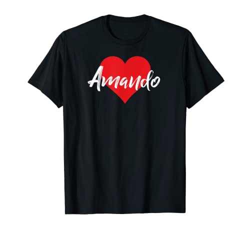 Camiseta con nombre I Love Amando I Heart Named Camiseta