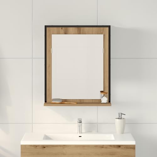 Miroir de salle de bain Artisan Chêne pour optimiser le manque de rangement
