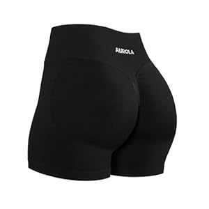 AUROLA Influence Workout Shorts for Women,2.5 3.5 4.5 5.5 6.5 No Roll Up Squat Proof Scrunch Seamless Compression Gym Short