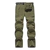 2024 Pantalones Trekking Hombre de Desmontable Joggers Ligero Secado Rápido Senderismo Pantalones de Montaña Deportivos Entrenamien Casual al Aire Libre Pantalones Primavera para Caminar cómodos