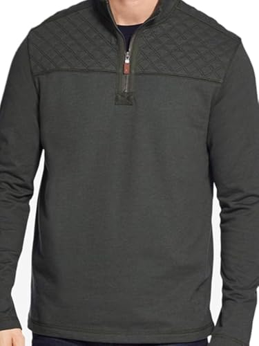 G.H. Bass & Co. Men's Quarter-Zip Fleece Pullover (L, Green)