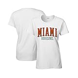 Venley Official NCAA Miami Hurricanes Women's T-Shirt - White, Medium