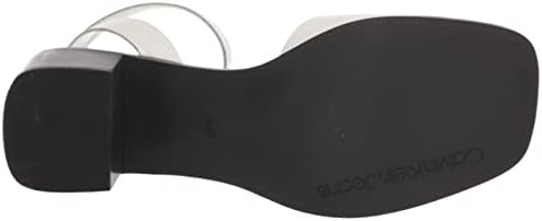 Calvin Klein Women's JEROTY Heeled Sandal, White 140, 9.5 | Image 3