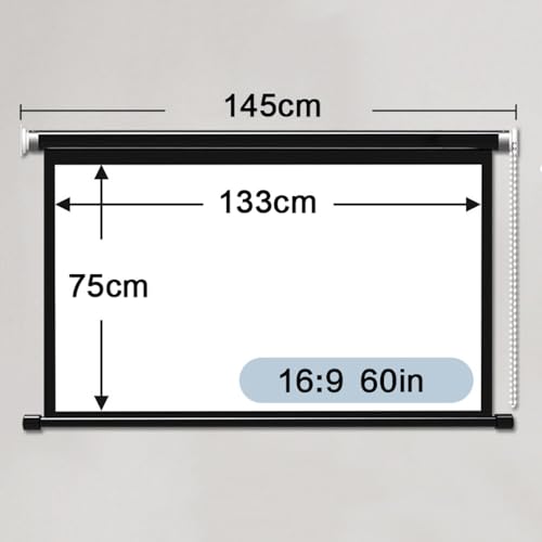 Pantalla de proyección manual retráctil 60 pulgadas miniatura 6