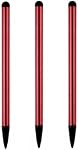 3Pcs Rouge Universal Stylus Pen Set pour écrans tactiles, Crayon numérique de précision Fine Point pour iPad, Téléphone, tablette Android, Appareils électroniques