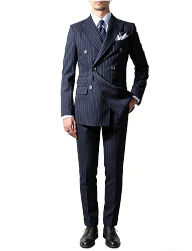 Costume de smoking à rayures hommes design de tailleur raffiné