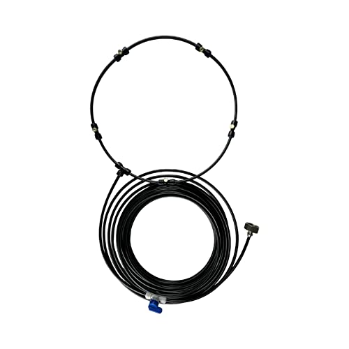 JDigJid - Kit de ventilador de nebulización exterior anillo pulverizador ventilador tubo pulverizador ventilador nebulización refrigerador refrigeración patio UE interfaz estándar