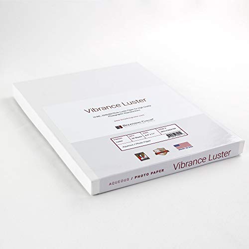 Vibrance Luster Photo Printer Paper 10 mil 255 gsm Luster Finish Premium Photo Paper Sheets 13 inches x 19 inches 50 sheets Works with All Inkjet Printers Including Professional Makes and Models