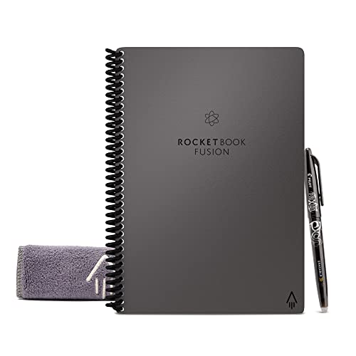 Rocketbook Fusion Smart - Cuaderno reutilizable de tamaño ejecuti...