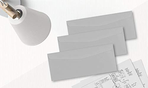 50-Color-Gray-10-Business-Envelopes-95-x-4125-Standard-Flap