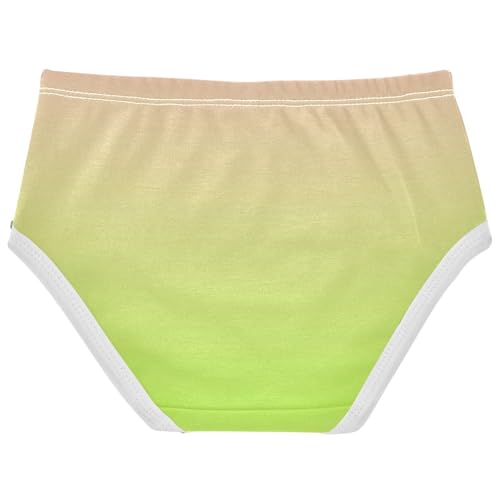 Joisal Blush Pink Green Yellow Gradient Panties Little Girl Toddler Girls Underwear Cotton Personalized Kids Briefs Undies 2t2