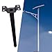 Dualoai Outdoor Solar Light Pole Mounting for Garden Lighting, Black