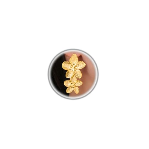 Flower Earrings for Women,Boho Statement Large Double Flower Earrings Trendy Chunky Floral Stud Earrings Elegant Chic (Style-B) by Slpytc - Used condition - US$5.08