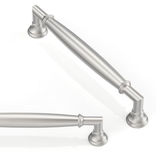 Asimerdeco 10 Pack Brushed Satin Nickel Cabinet Pulls 5 Inch(128mm) Kitchen Cabinet Handles Solid Zinc Alloy Cabinet Hardware Drawer Pulls