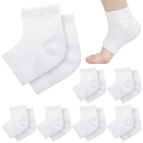 Threlaco 6 Pairs Moisturizing Heel Socks for Men Women Soft Cotton Eczema Hydrating Sock Cracked Heel Treatment Feet Therapy Repair Wet Wrap Toeless Gel Socks for Adult Dry Cracked Foot Care Overnight Threlaco 6 Pairs Moisturizing Heel Socks for Men Women Soft Cotton Eczema Hydrating Sock Cracked Heel Treatment Feet Therapy Repair Wet Wrap Toeless Gel Socks for Adult Dry Cracked Foot Care Overnight