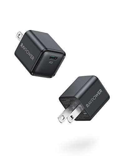 USB C Charger, RAVPower 2-Pack 20W USB C Power Delivery Wall Charging Adapter, PD3.0 Fast Charger Compact for iPhone 12/Mini/12 Pro/Max/11, iPad Pro, Galaxy, Pixel, Switch,Magsafe Charger