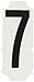 Brady 6450-7, Quik-Align Labels, 2" Height, Black, Legend "7" (10 per Package)