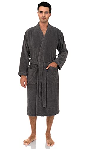 TowelSelections Mens Robe, 100% Cotton Luxury Bathrobe, Soft Terry Cloth Towel Robe for Men XS to 3X