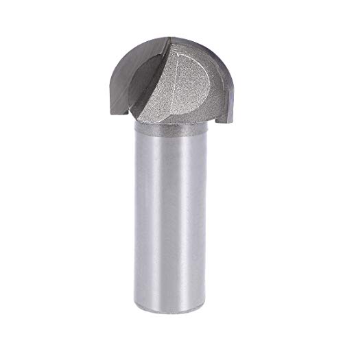 Uxcell Router Bit 1/2 Inch Shank 7/8 Inch Cutting Dia. Core Box 2 Flutes Carbon Steel For Carpentry Woodworking Milling Cutter Tool #TOP21