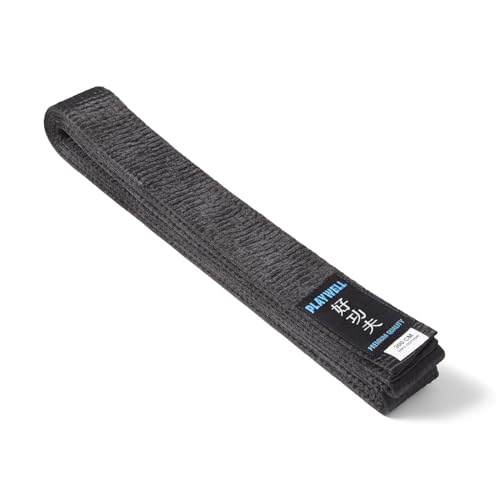 Playwell Cintura nera in raso per istruttori di arti marziali, larghezza 4,4 cm, larghezza 340 cm