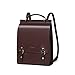 Cnoles Leather Backpack Purse For Women Fashion Ladies Vintage Bag Casual School College Travel Backpacks Bookbag Brown