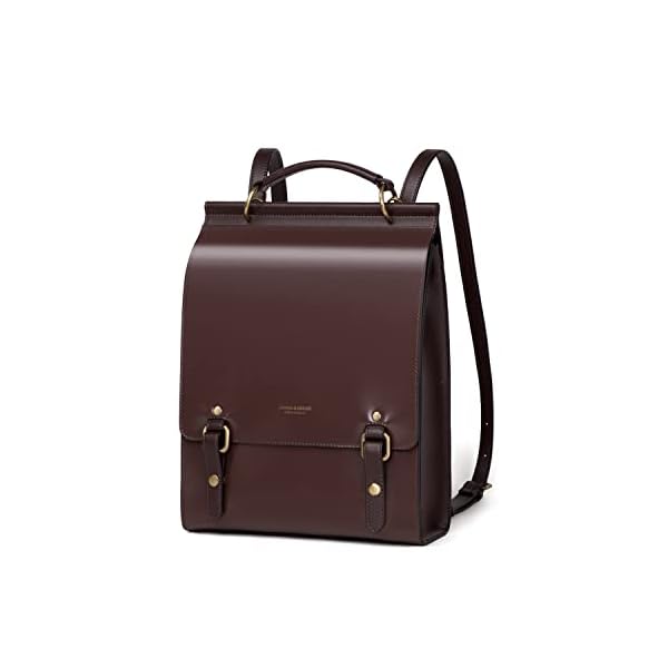 Cnoles Leather Backpack Purse For Women Fashion Ladies Vintage Bags Casual College Travel Backpacks bag Brown