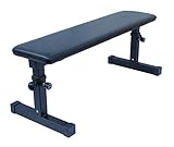 KLB Sport Height Adjustable Utility Flat Weight Bench (Black)