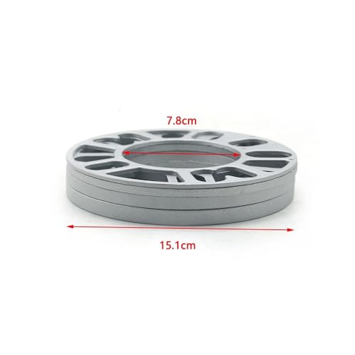 Plaque de cales d'espacement roue aluminium de 3 mm pour ajustement hubcentric de précision - 5