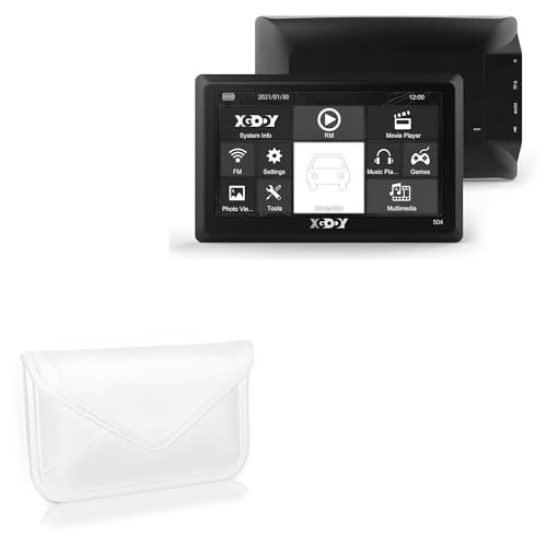BoxWave Case Compatible with Xgody 504F - Elite Leather Messenger Pouch, Synthetic Leather Cover Case Envelope Design - Ivory White