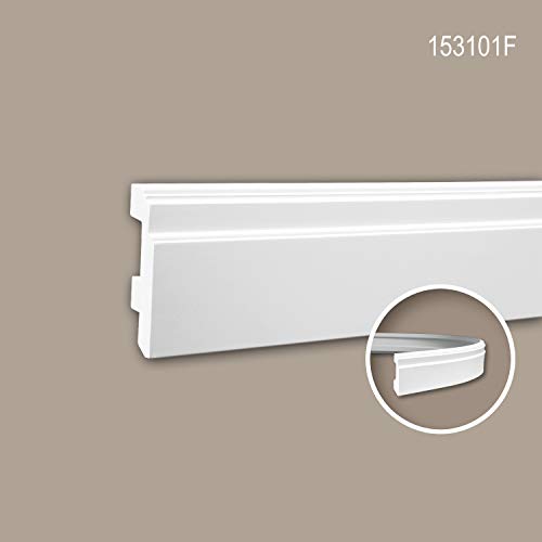 Design moderne blanc avec la plinthe flexible Profhome - 3