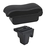 Einfache Installation: Unsere Mittelarmlehnenbox lässt sich sehr einfach montieren. Drücken Sie die Armlehne einfach hinter der Handbremse fest; die Originalstruktur des Fahrzeugs wird dabei nicht beschädigt.