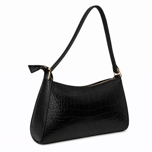 Image of Modern Chic Mart Crocodile Pattern Shoulder Handbag for Women, Lightweight, Trendy, Office and Casual Purse