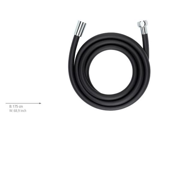 shower hose Design 175 cm black, Matt Black - Image 4