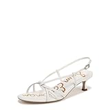 Sam Edelman Women's Cressa Heeled Sandal, Bright White, 9