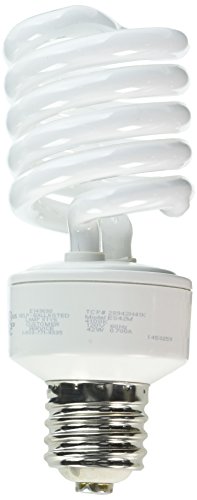 TCP 28942H41K CFL Spring Lamp - 150 Watt Equivalent (only 42w used!) Cool White (4100K) MOGUL Base Spiral Light Bulb