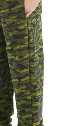 Carhartt Youth Kid's CK8446 Logo Fleece Camo Sweatpant - Big Boys, Green Camo Print - X-Large (XL) 18/204