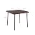 5 Pieces Patio Dining Set,All Weather Outdoor Table and Chairs Set for 4,Square Table and 4 Plastic Armrest Chairs Steel Frame Bistro Table Set for Backyard, Balcony, Porch, Deck, Garden (Brown)