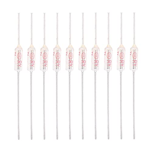 Fusible Térmico 192°C 250V CA 10A con Carcasa Metálica para Alta Temperatura Protección de Circuito 10 Unidades Repuesto para Seguridad Eléctrica y Dispositivos de Control