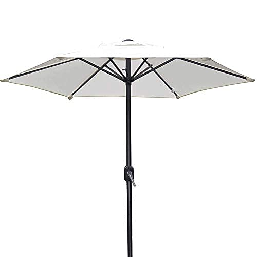 Sombrilla para jardín Housewares de 2m con manivela y protección UV70+ para patio